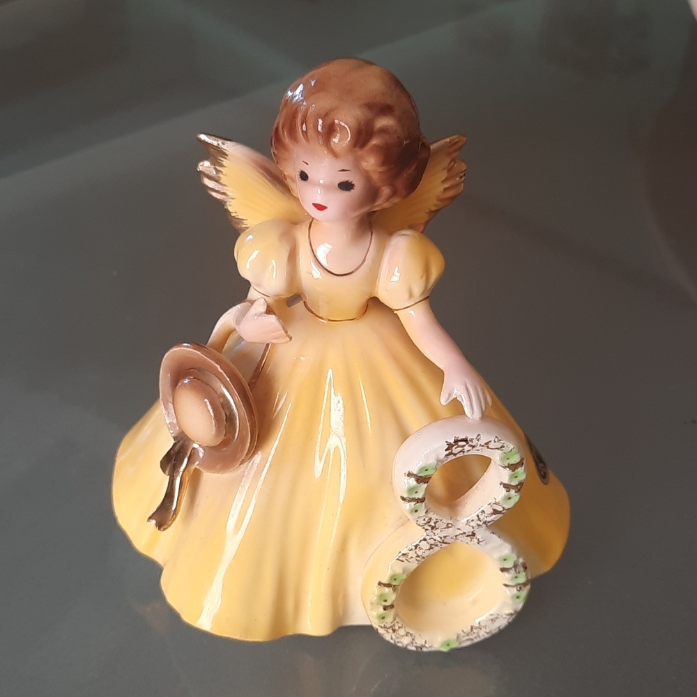 Antique Josef Originals birthday angel